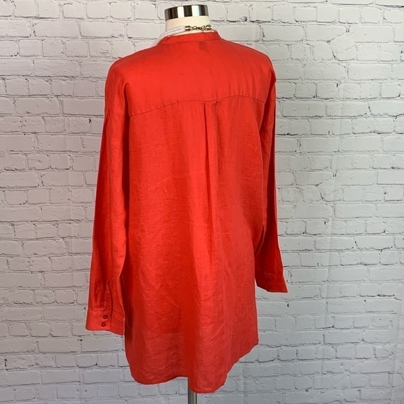 Eileen Fisher 100% Organic Linen button Down Top Size Small - Picture 4 of 9